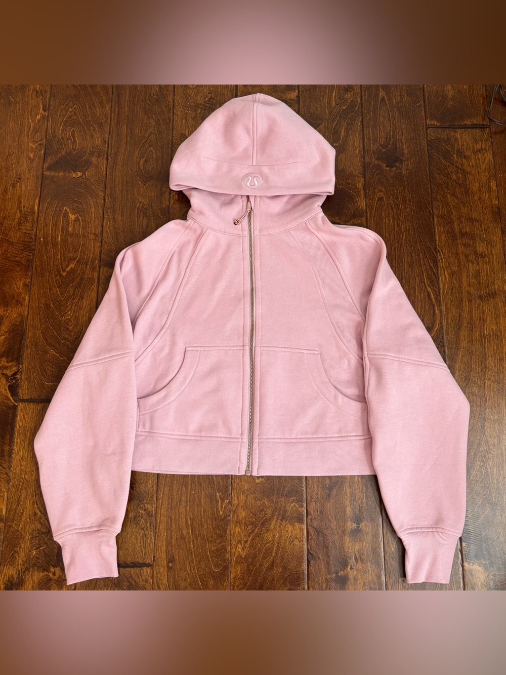 NWT Lululemon Scuba Oversized Full Zip Hoodie In Pink Haze/Rose Gold Size XS/S